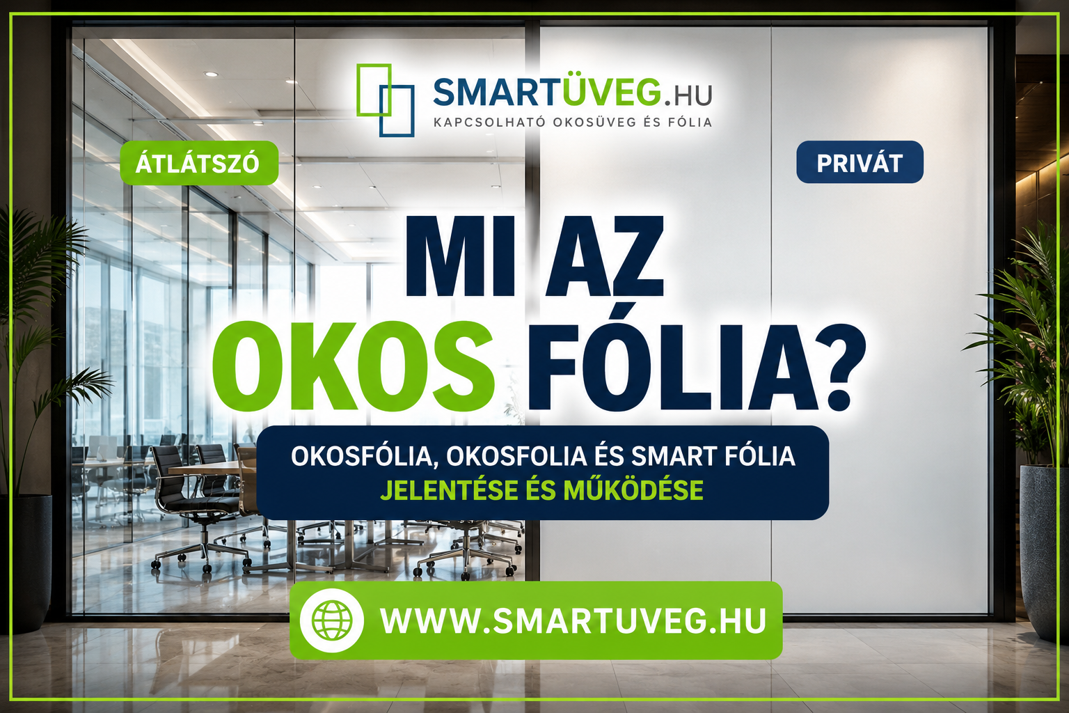 Kapcsolható PDLC okos fólia bemutatása – átlátszó és privát üveg, okosfólia és smart fólia jelentése
