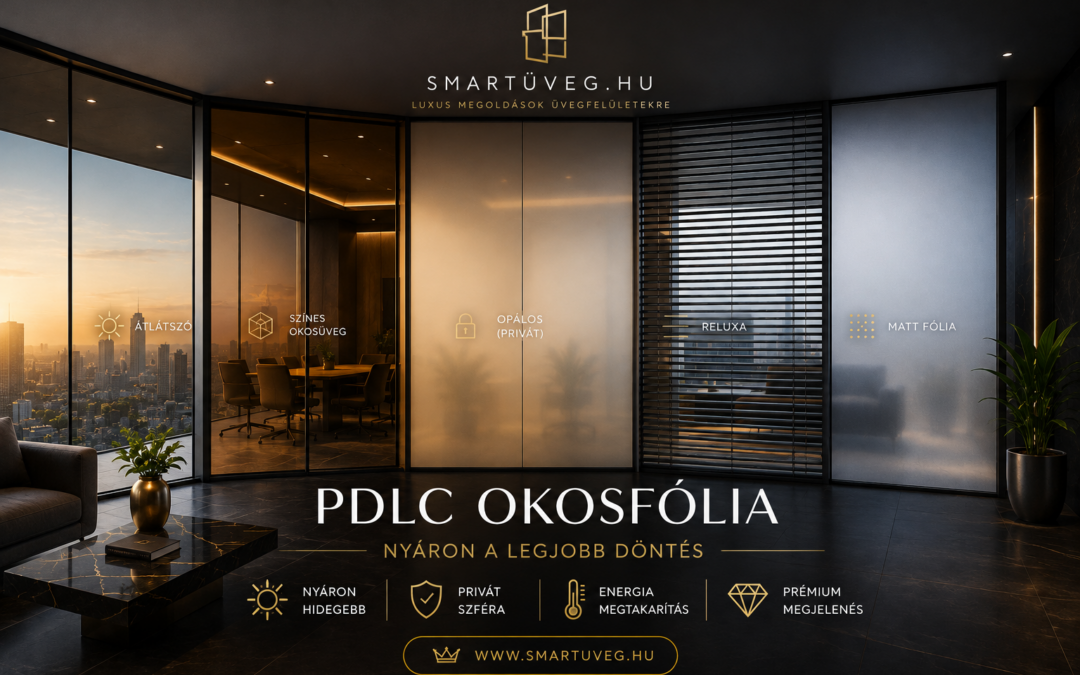 PDLC okosfólia nyáron – kapcsolható smart üveg modern belátásvédelemmel